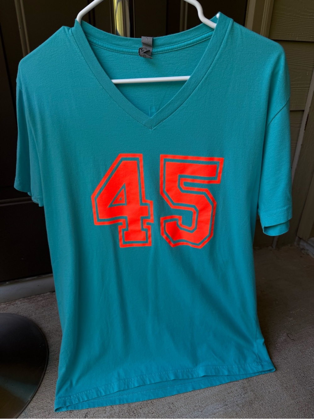 Teal V-Neck Tee Club Med 45 Shirt